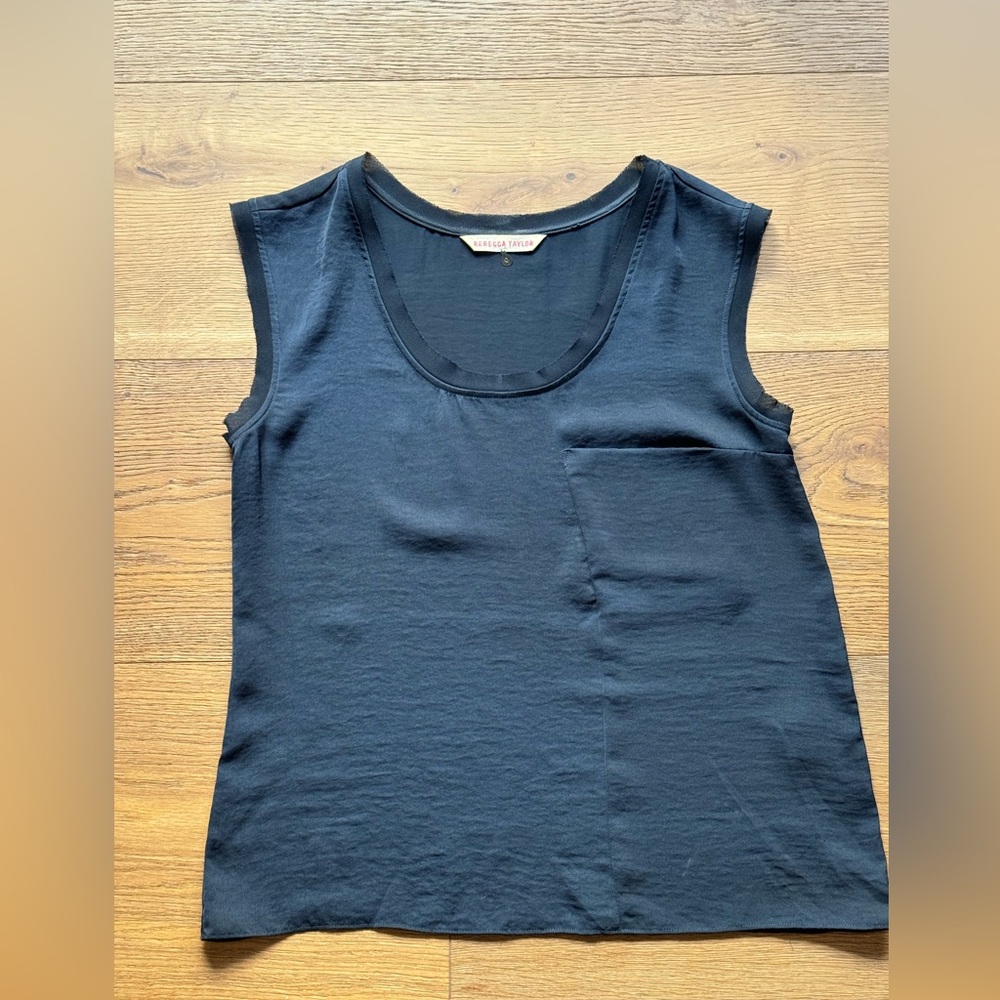 REBECCA TAYLOR | XS | Navy Silk